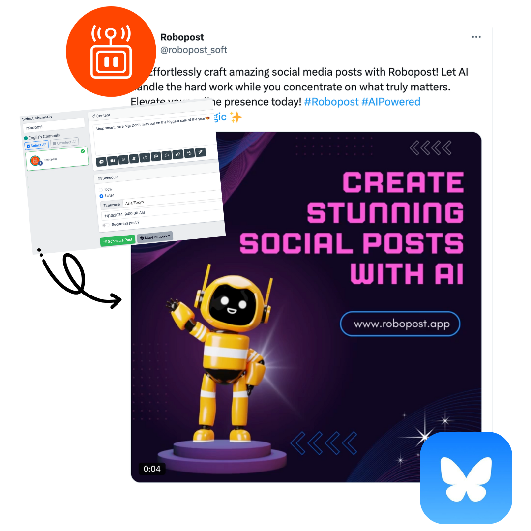 Robopost for Bluesky Account