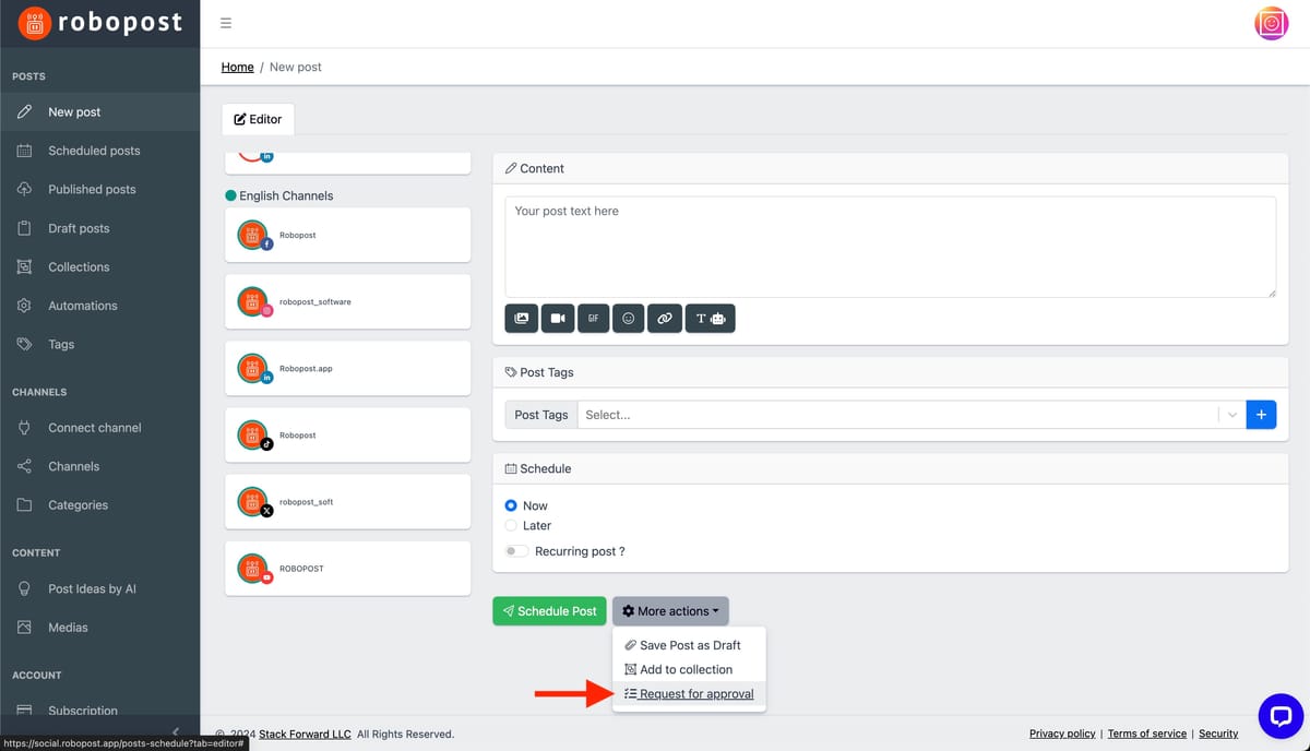 Introducing Post Approval and Review in Robopost