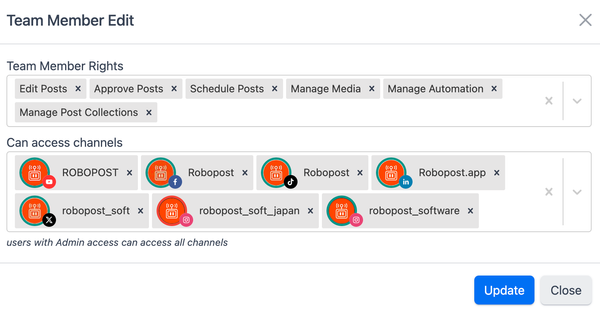 Introducing Access Rights Management for Team Members on Robopost
